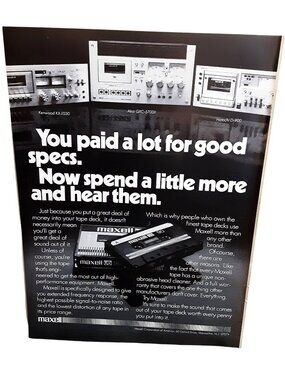 1978 Maxell UD 90 Cassette Tape Vintage Print Ad Kenwood Akai Hitachi